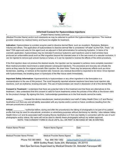 First page preview of the Plasma Pen IQ consent