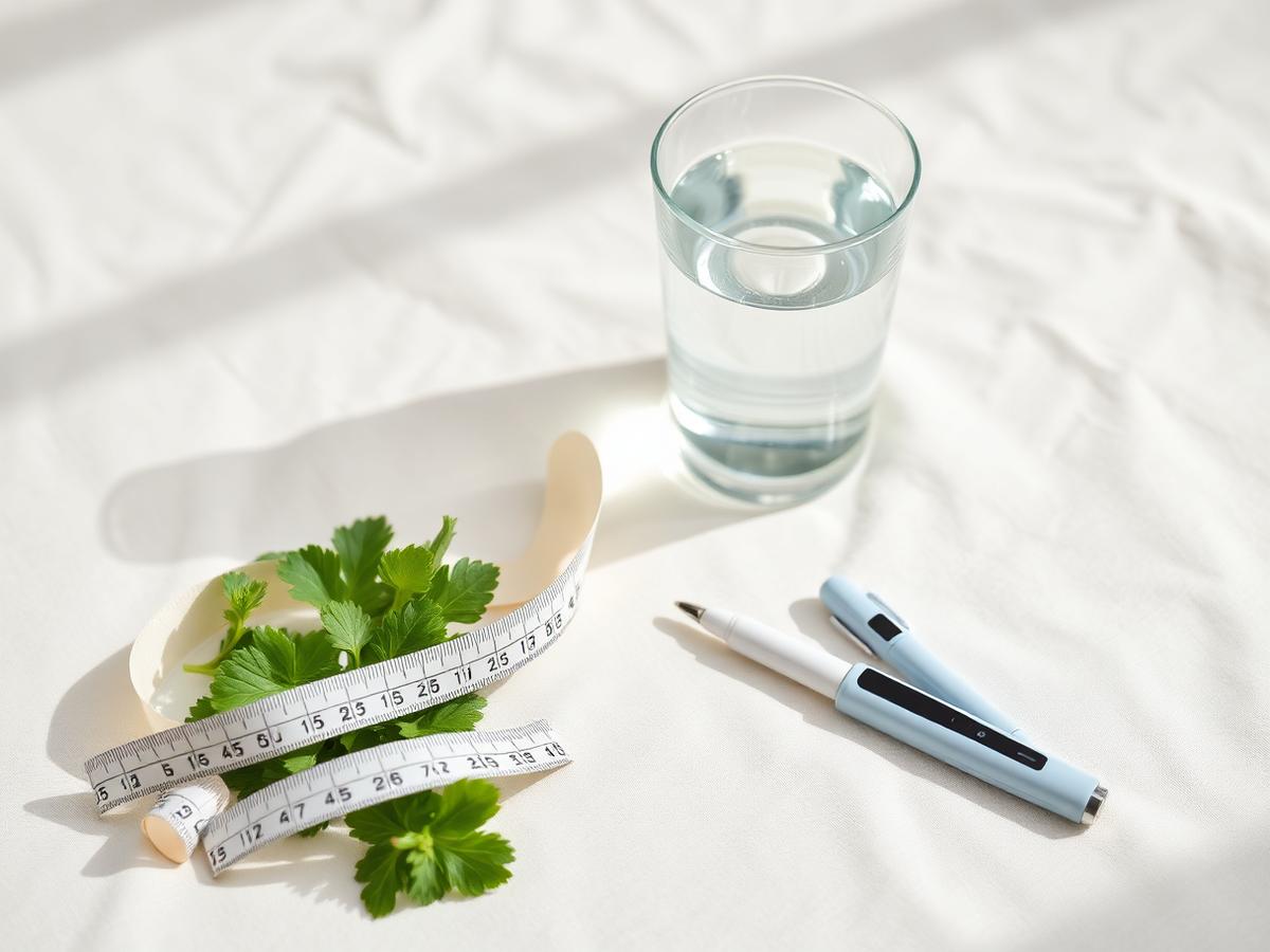 Wellness still life representing medical weight management